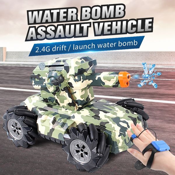 New rc car 112 4WD rc car 2.4hz battle game tank launches water bomb gesture induction drift rc car childrens toy
New rc car 112 4WD rc car 2.4hz battle game tank launches water bomb gesture induction drift rc car childrens toy