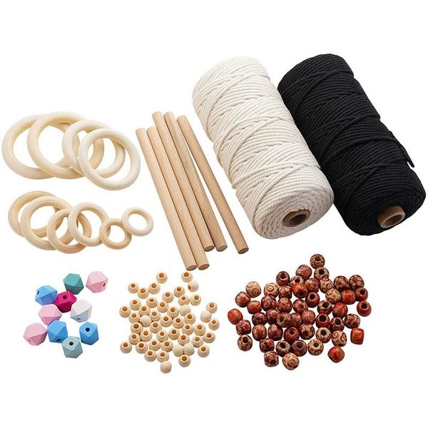 macrame kit 109 yards macrame ropes with wooden beads wooden rings sticks for diy plant hangers,crafts,knitting
macrame kit 109 yards macrame ropes with wooden beads wooden rings sticks for diy plant hangers,crafts,knitting