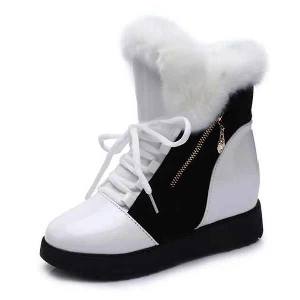 boots women sweet ladies' winter shoes with plush grade quality 4cm flat heels antiskid rubber sole ankle high-hatta zippers, Black
boots women sweet ladies' winter shoes with plush grade quality 4cm flat heels antiskid rubber sole ankle high-hatta zippers, Black
