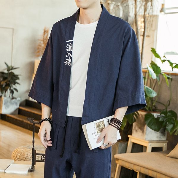 cotton linen men kimono jackets male chinese style three quarter sleeve open stitch jackets and coats male streetwear cardigan, Gray
cotton linen men kimono jackets male chinese style three quarter sleeve open stitch jackets and coats male streetwear cardigan, Gray