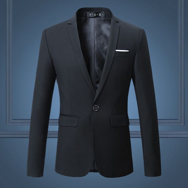 men's elegant black blazer jacket a fine suit button solid m-6xl male casual custom-sized white blazers 1x8p, White;black
men's elegant black blazer jacket a fine suit button solid m-6xl male casual custom-sized white blazers 1x8p, White;black