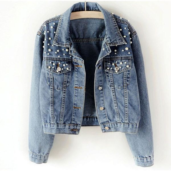 women's jackets 2021 denim jacket large size beaded diamond light blue loose, Black;brown
women's jackets 2021 denim jacket large size beaded diamond light blue loose, Black;brown