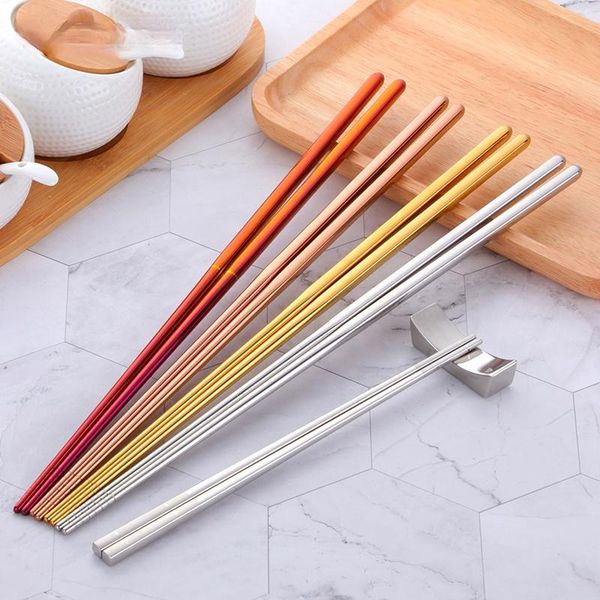 chopsticks 2pcs high-grade stainless steel anti-mildew and anti-slip children tableware gold silver extended chopstick
chopsticks 2pcs high-grade stainless steel anti-mildew and anti-slip children tableware gold silver extended chopstick