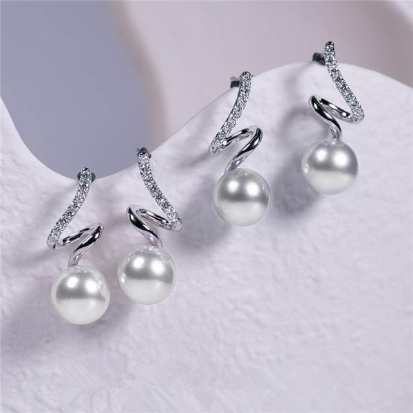 stud trendy geometric imitation pearl earrings for women simple design spiral bridawedding engagement fashion jewelry, Golden;silver
stud trendy geometric imitation pearl earrings for women simple design spiral bridawedding engagement fashion jewelry, Golden;silver