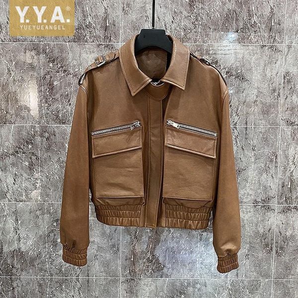 women's leather & faux fashion women motorcycle genuine bomber jacket pockets short natural sheepskin coat designer slim fit biker jack, Black
women's leather & faux fashion women motorcycle genuine bomber jacket pockets short natural sheepskin coat designer slim fit biker jack, Black