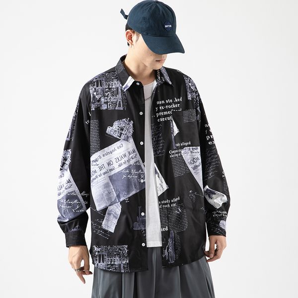 2021 brand spring autumn long sleeves new print hip hop streetwear collar korea style shirt for men's clothing f3br, White;black
2021 brand spring autumn long sleeves new print hip hop streetwear collar korea style shirt for men's clothing f3br, White;black