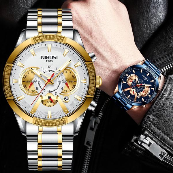 wristwatches nibosi 2021 fashion men watches clock sport chronograph stainless waterproof quartz watch for relogio masculino, Slivery;brown
wristwatches nibosi 2021 fashion men watches clock sport chronograph stainless waterproof quartz watch for relogio masculino, Slivery;brown