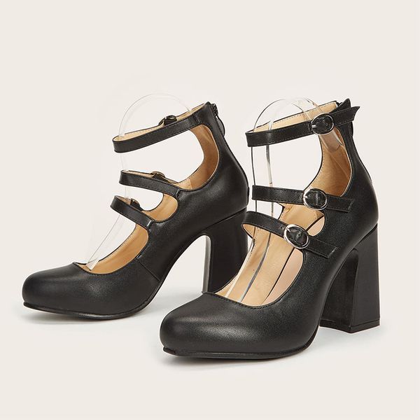 new 2021 novos femininos nova fivela de uma palavra dedo do p redondo grosso saltos altos cor slida sapatos romanos 35-42 r5qi, Black
new 2021 novos femininos nova fivela de uma palavra dedo do p redondo grosso saltos altos cor slida sapatos romanos 35-42 r5qi, Black