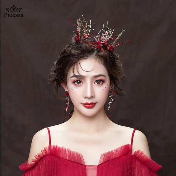 hair clips & barrettes women's wedding red crown tiara queen headband for brides birthday diadem with earrings baroque head band jewelr, Golden;silver
hair clips & barrettes women's wedding red crown tiara queen headband for brides birthday diadem with earrings baroque head band jewelr, Golden;silver
