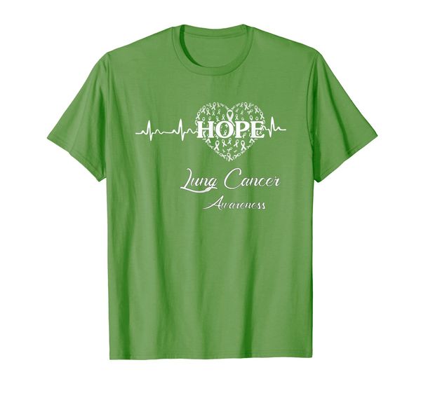 hope lung cancer awareness heartbeat shirt, White;black 
hope lung cancer awareness heartbeat shirt, White;black