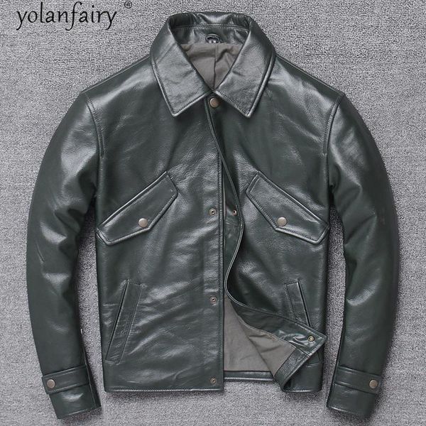 men's leather & faux short genuine jacket man vintage real cowhide coat plus size for men style spring 2021 chaquetas hombre pph5000, Black
men's leather & faux short genuine jacket man vintage real cowhide coat plus size for men style spring 2021 chaquetas hombre pph5000, Black