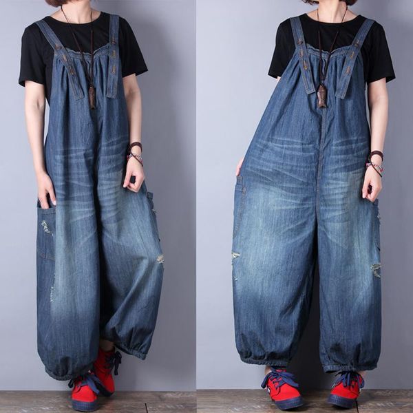 women's jumpsuits & rompers 2021 fashion overalls cotton loose and with holes long wide leg denim jeans jumpsuit, Black;white
women's jumpsuits & rompers 2021 fashion overalls cotton loose and with holes long wide leg denim jeans jumpsuit, Black;white