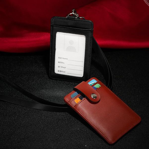 card holders men business badge holder women lanyard employee name id cover neck strap genuine leather work case for worker, Brown;gray
card holders men business badge holder women lanyard employee name id cover neck strap genuine leather work case for worker, Brown;gray