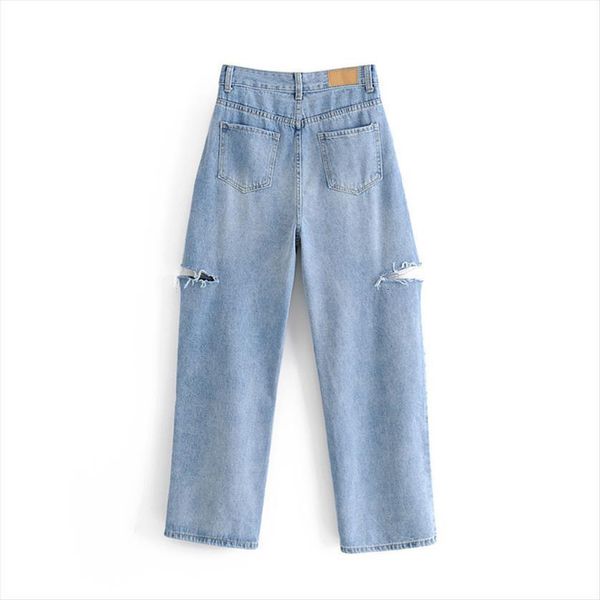 european and american high waist womens jean loose dad pants spring side cut hole denim, Blue
european and american high waist womens jean loose dad pants spring side cut hole denim, Blue