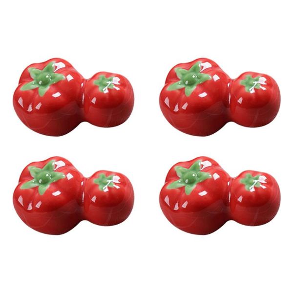 chopsticks 4pcs creative tomato shaped chopstick holders ceramic racks (red)
chopsticks 4pcs creative tomato shaped chopstick holders ceramic racks (red)