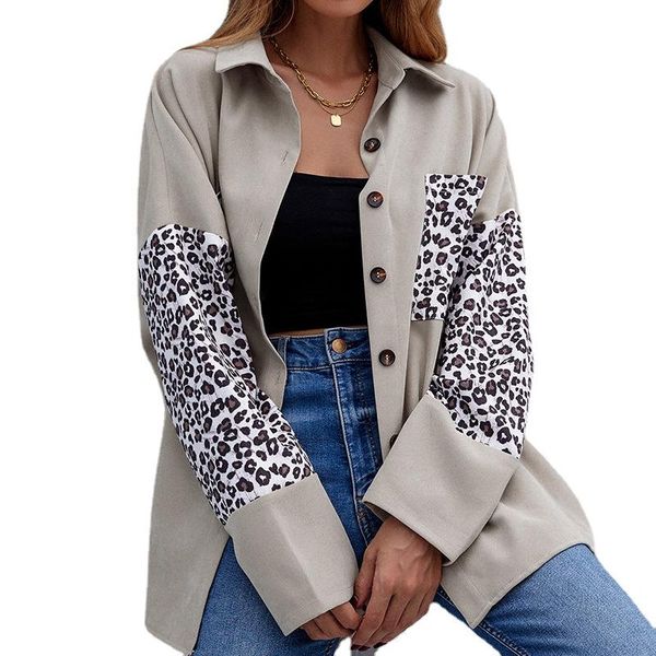 women's trench coats 2021 shirt coat lapel stitching leopard long sleeve cardigan women's autumn and winter windbreaker clothes, Tan;black
women's trench coats 2021 shirt coat lapel stitching leopard long sleeve cardigan women's autumn and winter windbreaker clothes, Tan;black