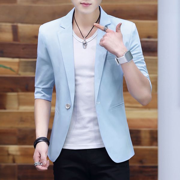 2021 summer men's blazers half sleeve solid casual business thin formal blazer suits ygzr, White;black
2021 summer men's blazers half sleeve solid casual business thin formal blazer suits ygzr, White;black
