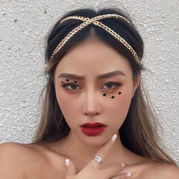 hair clips & barrettes ingesight.z double layered cross hairbands korean thick link chain headband hoops holder for women accessories jewelr, Golden;silver
hair clips & barrettes ingesight.z double layered cross hairbands korean thick link chain headband hoops holder for women accessories jewelr, Golden;silver