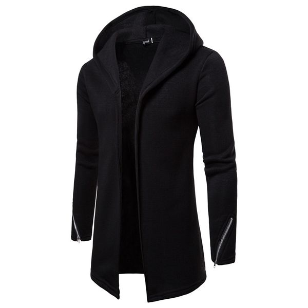 men's hoodies 2021 autumn winter new style solid color hooded men's cardigan, Black
men's hoodies 2021 autumn winter new style solid color hooded men's cardigan, Black