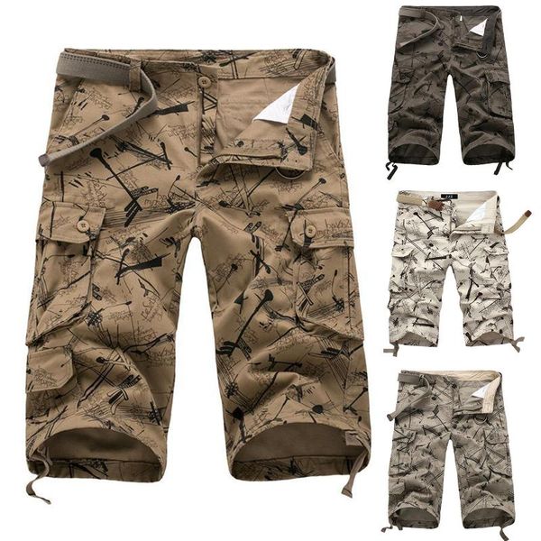 men's shorts cargo men cool camouflage summer cotton casual short pants fashion multi-pocket leisure, White;black
men's shorts cargo men cool camouflage summer cotton casual short pants fashion multi-pocket leisure, White;black