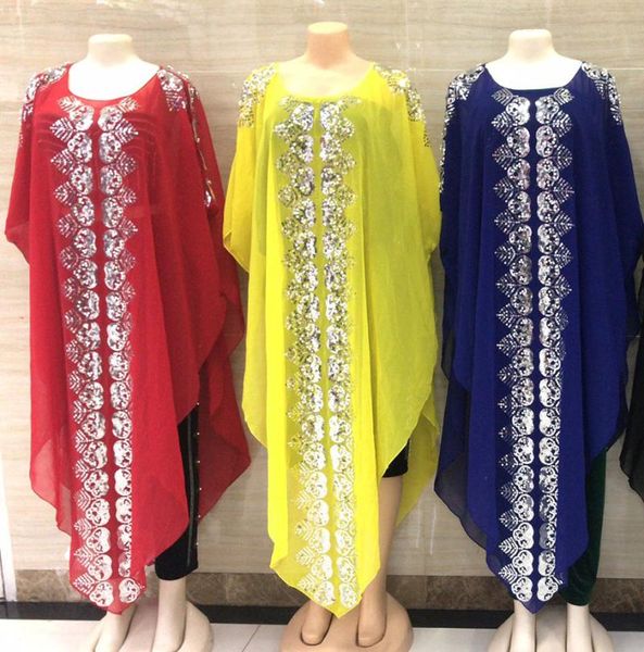 ethnic clothing style african women's dashiki abaya fashion chiffon fabrics nail bead sequins loose dress size one piece, Red
ethnic clothing style african women's dashiki abaya fashion chiffon fabrics nail bead sequins loose dress size one piece, Red