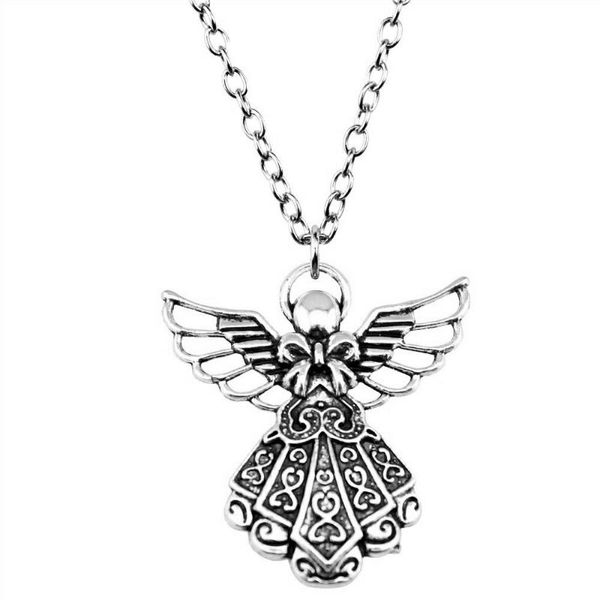 pendant necklaces 1 piece 42x39mm angel charms necklace for women drop supplier pendants female gift, Silver
pendant necklaces 1 piece 42x39mm angel charms necklace for women drop supplier pendants female gift, Silver