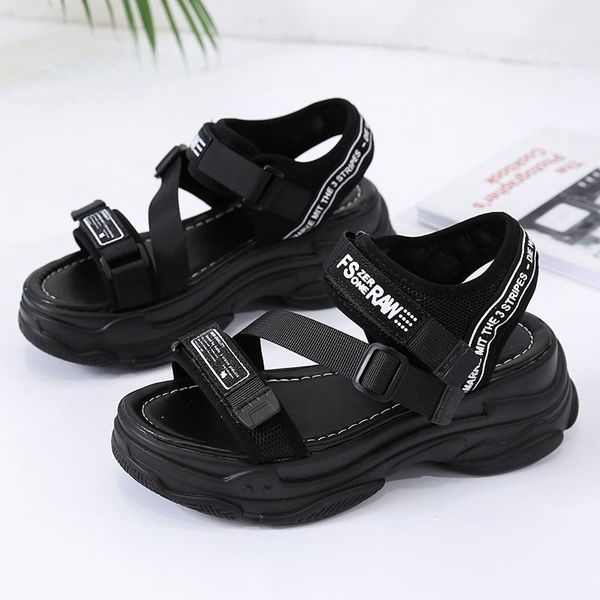 2021 new women's fashion shoes woman casual zapatos de mujer high heels sandals women height flat platform sandals thick bottom, Black
2021 new women's fashion shoes woman casual zapatos de mujer high heels sandals women height flat platform sandals thick bottom, Black