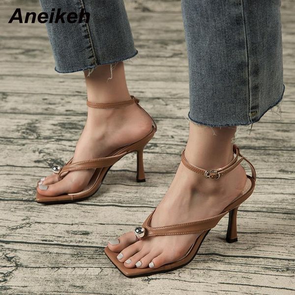 aneikeh sweet high heels women shoes pu thong sandals 2021 new summer retro open dress shallow gladiator buckle strap white, Black
aneikeh sweet high heels women shoes pu thong sandals 2021 new summer retro open dress shallow gladiator buckle strap white, Black