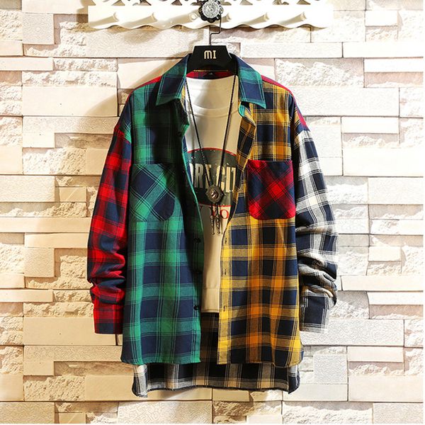 zff oversized cotton plaid hip hop men shredded button long shirt harajuku clothes b3nr, White
zff oversized cotton plaid hip hop men shredded button long shirt harajuku clothes b3nr, White