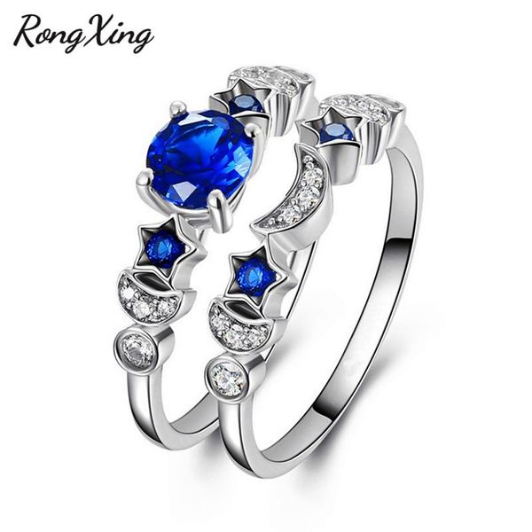 wedding rings rongxing creative star & moon blue birthstone ring sets for women white gold filled round zircon starry double jewelry, Slivery;golden
wedding rings rongxing creative star & moon blue birthstone ring sets for women white gold filled round zircon starry double jewelry, Slivery;golden