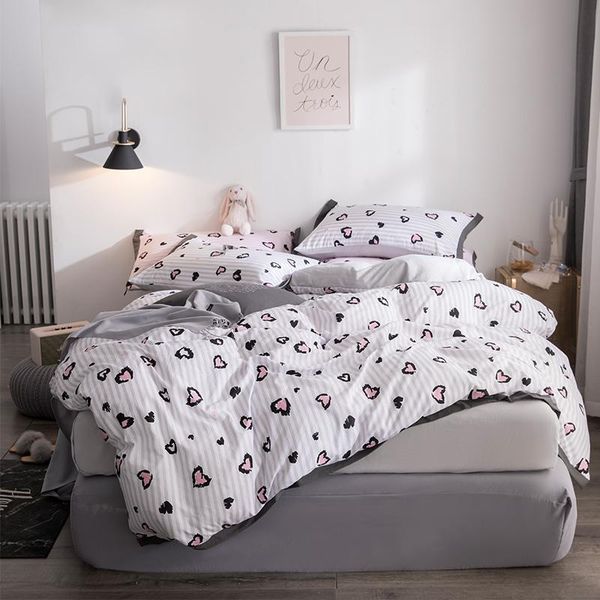 home textile cute simple white bedding sets kid teen boy linen duvet cover pillowcase bed sheet girl king bedclothes
home textile cute simple white bedding sets kid teen boy linen duvet cover pillowcase bed sheet girl king bedclothes