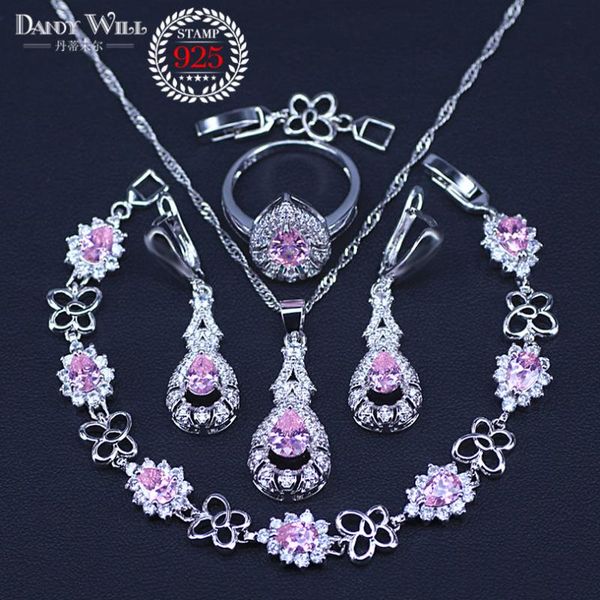 earrings & necklace cute pink crystal white cz silver color jewelry pear bracelets/necklace/pendant/earrings/ring sets for women wedding
earrings & necklace cute pink crystal white cz silver color jewelry pear bracelets/necklace/pendant/earrings/ring sets for women wedding