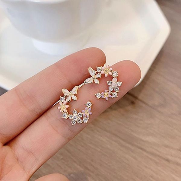 stud romantic charm butterfly flowers earrings for women creativity jewelry bling zirconia s925 needle party gift ins, Golden;silver
stud romantic charm butterfly flowers earrings for women creativity jewelry bling zirconia s925 needle party gift ins, Golden;silver