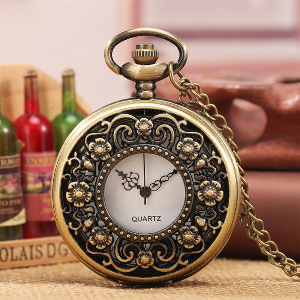 vintage bronze pocket watch hollow out flower case men women quartz analog watches half hunter alloy case 80cm necklace chain gift, Slivery;golden
vintage bronze pocket watch hollow out flower case men women quartz analog watches half hunter alloy case 80cm necklace chain gift, Slivery;golden