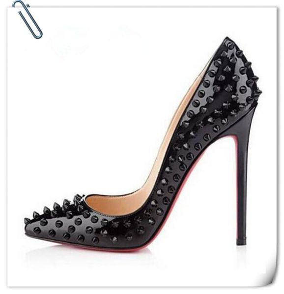 dress shoes luxury women high heel rivets pumps red bottom pointed studded full spikes ladies brand wedding with box, Black
dress shoes luxury women high heel rivets pumps red bottom pointed studded full spikes ladies brand wedding with box, Black