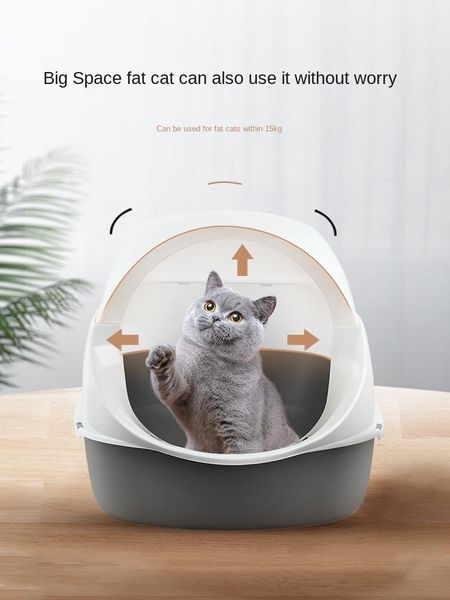 cat litter basin full and semi-closed cat toilet large and small kitten sand table anti-splashing deodorant toilet supplies
cat litter basin full and semi-closed cat toilet large and small kitten sand table anti-splashing deodorant toilet supplies