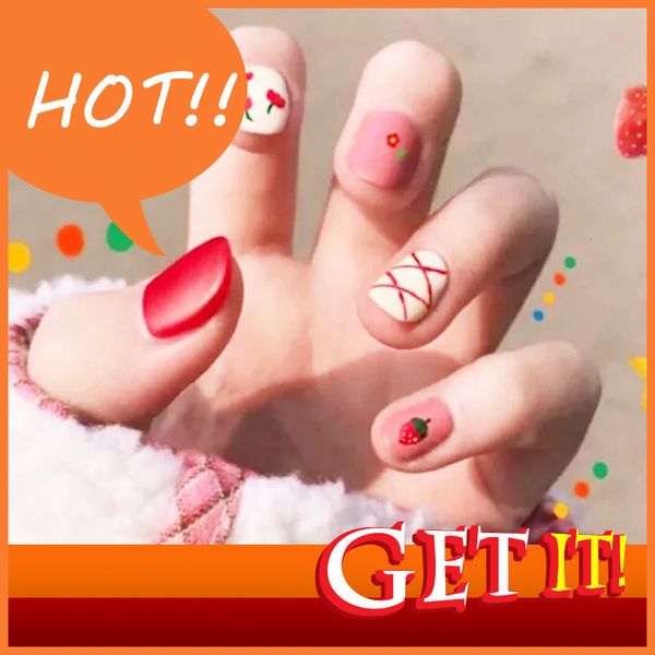 decorated nail stylist diy hand patch removable nail finished net red ins wearing fake 305 strawberry girl, Red;gold
decorated nail stylist diy hand patch removable nail finished net red ins wearing fake 305 strawberry girl, Red;gold