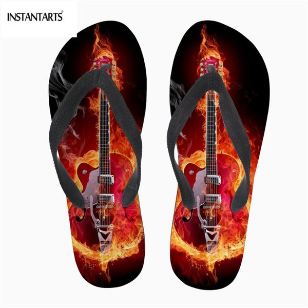 slippers instantarts arrival summer women man flip flops fire guitar beach sandal non-slip zapatos casual shoes, Black
slippers instantarts arrival summer women man flip flops fire guitar beach sandal non-slip zapatos casual shoes, Black