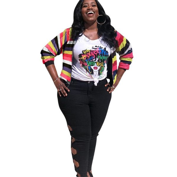 plus size outerwear & coats stripes women jackets fashion sequins short outfit african female casual long sleeve large chaquetas de mujer 5x, Black
plus size outerwear & coats stripes women jackets fashion sequins short outfit african female casual long sleeve large chaquetas de mujer 5x, Black