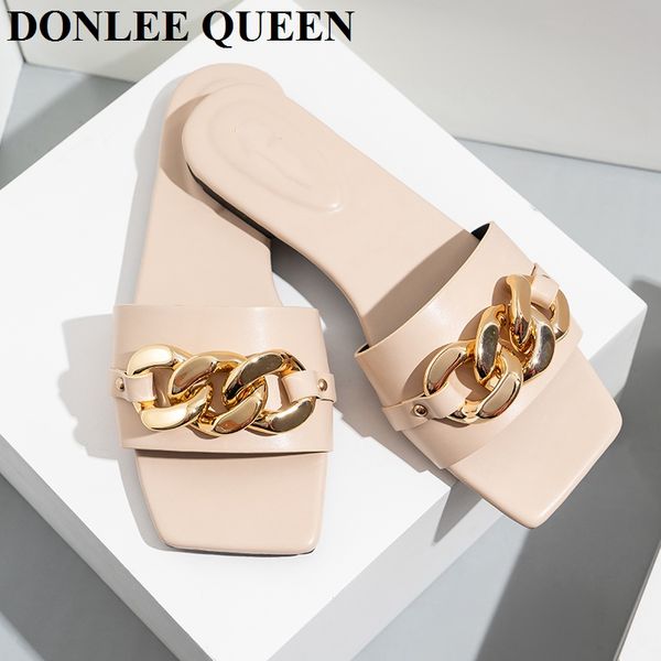brand square toe chain slippers women slip on flat slides summer sandals beach flip flops female casual shoes women summer mujer, Black
brand square toe chain slippers women slip on flat slides summer sandals beach flip flops female casual shoes women summer mujer, Black