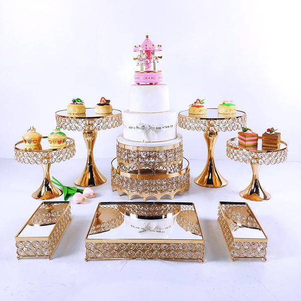 other bakeware 4-9pcs crystal metal cake stand set acrylic mirror cupcake decorations dessert pedestal wedding party display tray
other bakeware 4-9pcs crystal metal cake stand set acrylic mirror cupcake decorations dessert pedestal wedding party display tray