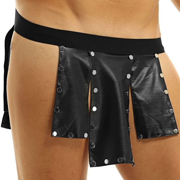 mens lingerie exotic cosplay leather kilt underwear gothic crotchless knickers panties sissy gay split panels underpants, Black;white
mens lingerie exotic cosplay leather kilt underwear gothic crotchless knickers panties sissy gay split panels underpants, Black;white