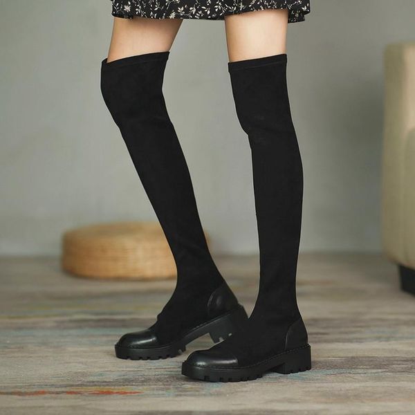 boots zar autumn and winter groove women's shoes flat bottomed over knee thick elastic socks, Black
boots zar autumn and winter groove women's shoes flat bottomed over knee thick elastic socks, Black