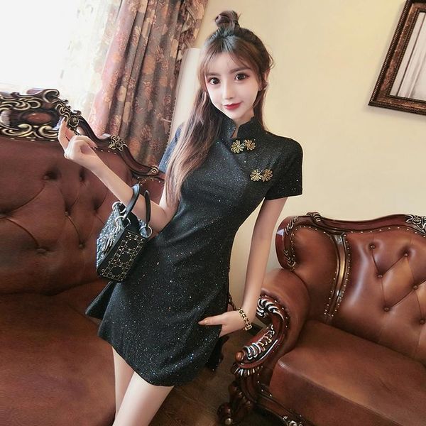 ethnic clothing lady elegant qipao slim mini dress fashion chinese style cheongsam vintage vestidos korean women party dresses oriental, Red
ethnic clothing lady elegant qipao slim mini dress fashion chinese style cheongsam vintage vestidos korean women party dresses oriental, Red