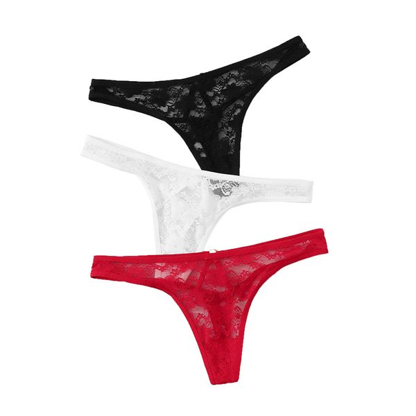 3Pieces/Lot 3PC Women Floral Lace Patchwork Underwear Solid Hollow Out Panties Soft Comfortable Breathable High Elastic Thong lenceria, Black
3Pieces/Lot 3PC Women Floral Lace Patchwork Underwear Solid Hollow Out Panties Soft Comfortable Breathable High Elastic Thong lenceria, Black