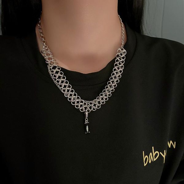 pendant necklaces u-magical bling hollow out chunky chain geometrical necklace for women exaggerated metallic jewelry, Silver
pendant necklaces u-magical bling hollow out chunky chain geometrical necklace for women exaggerated metallic jewelry, Silver