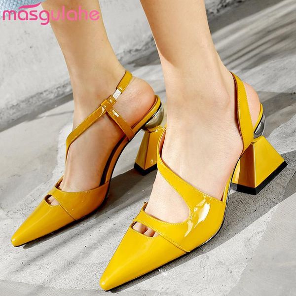 masgulahe 2021 patent leather shoes women sandals pointed toe summer high heels sandals woman dress party shoes, Black
masgulahe 2021 patent leather shoes women sandals pointed toe summer high heels sandals woman dress party shoes, Black