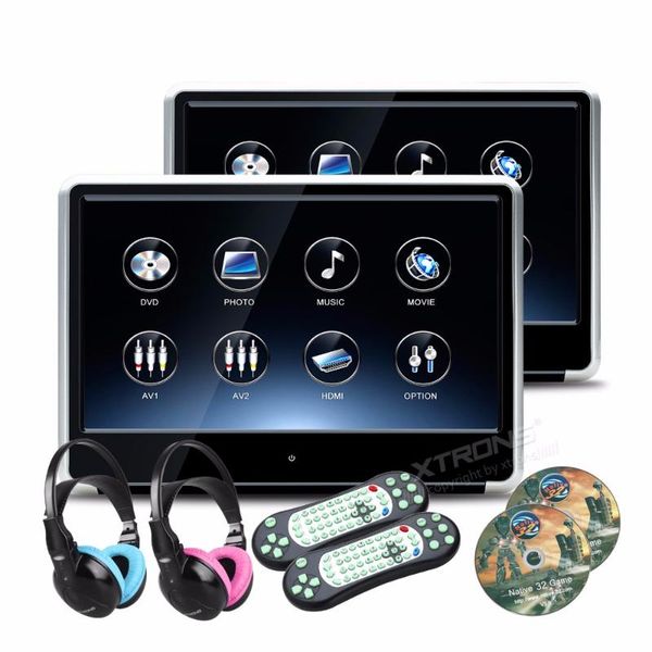 2pcs monitors 11.6 inch hd digital tft ips touch 1080p video car headrest dvd player monitors hdmi port fm usb game+2 headphones
2pcs monitors 11.6 inch hd digital tft ips touch 1080p video car headrest dvd player monitors hdmi port fm usb game+2 headphones