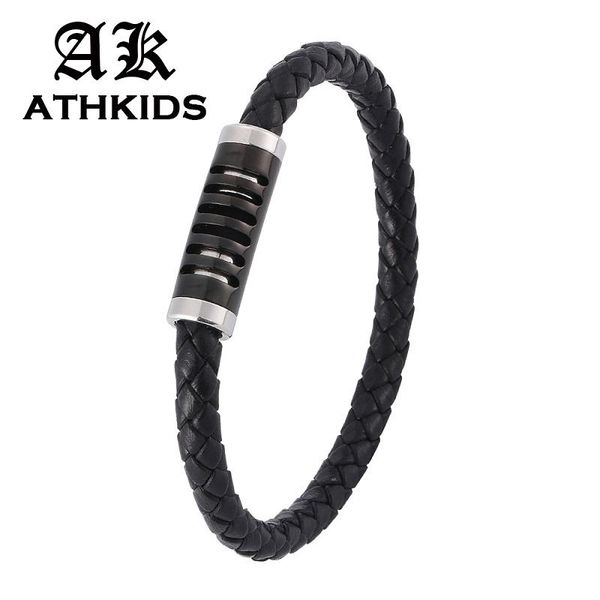 charm bracelets hollow out stainless steel magnetic clasp 6mm black/brown leather braided bracelet men women jewelry wrist band gifts pd0411, Golden;silver
charm bracelets hollow out stainless steel magnetic clasp 6mm black/brown leather braided bracelet men women jewelry wrist band gifts pd0411, Golden;silver