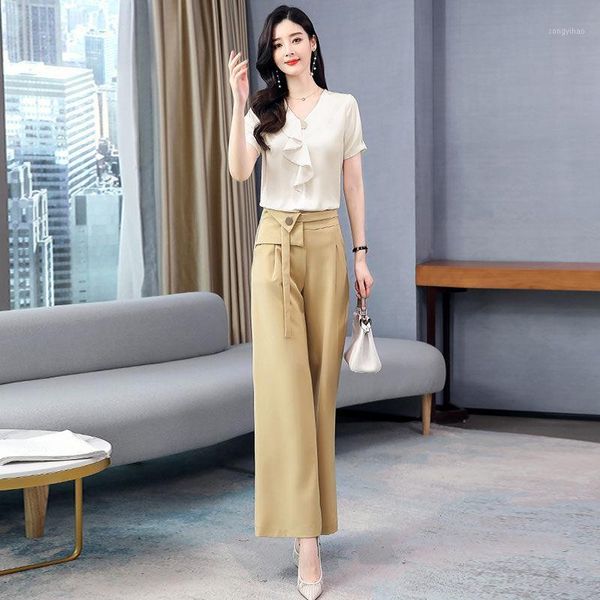 women's tracksuits women 2021 summer 2 pieces office lady elegant sets female casual suits short sleeve ruffle blouse wide leg pants l, Gray
women's tracksuits women 2021 summer 2 pieces office lady elegant sets female casual suits short sleeve ruffle blouse wide leg pants l, Gray